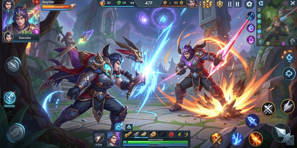 Tampilan menarik dari gameplay seru 47F yang penuh aksi.