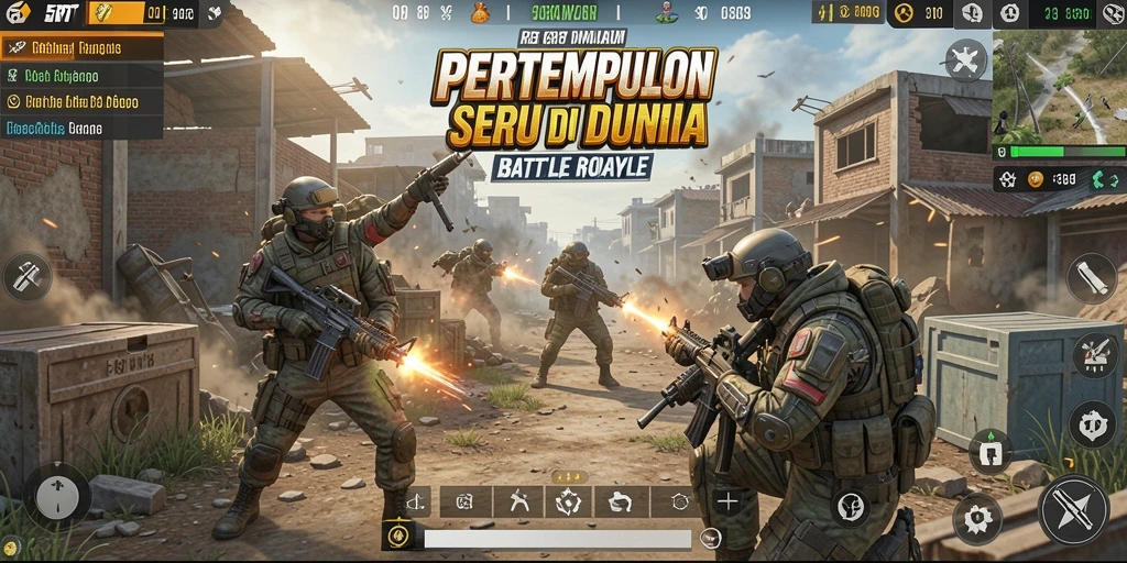 Tampilan gameplay seru di padang tempur 5RT.