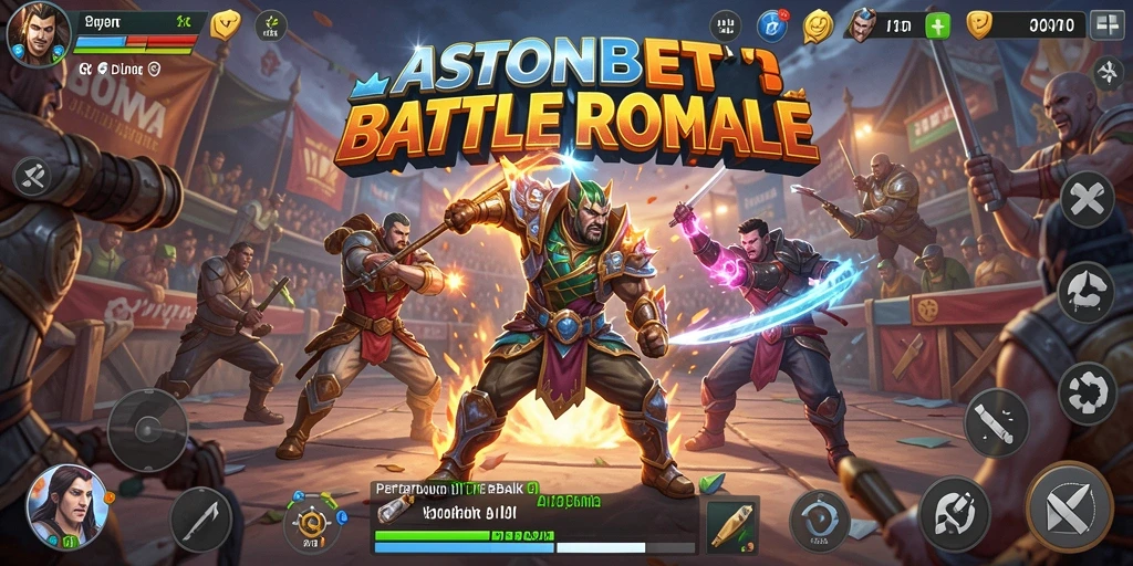 Gameplay ASTONBET dengan aksi Battle Royale yang mendebarkan.