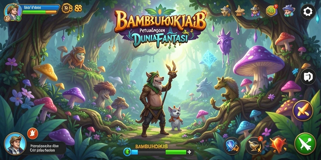 Tampilan gameplay menarik di dunia petualangan BAMBUHOKI88.