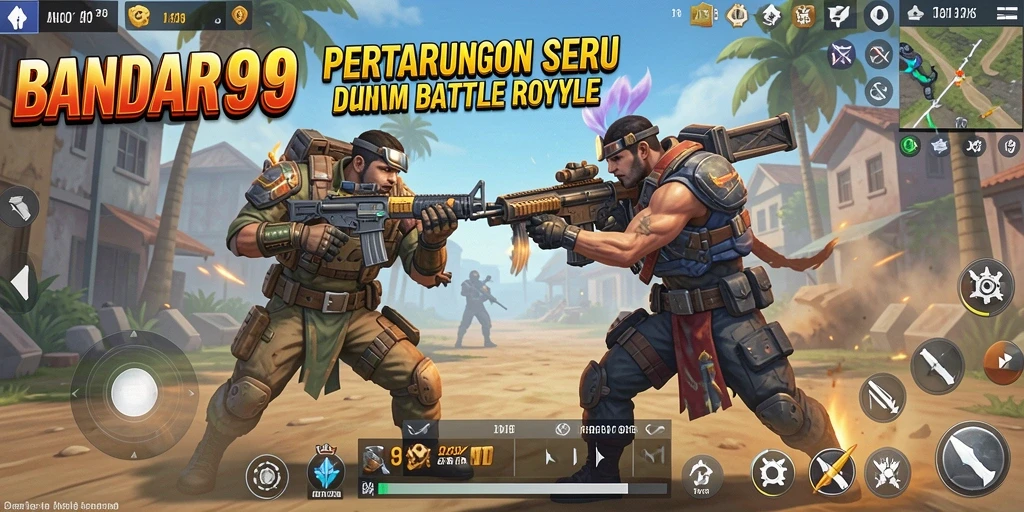 Tangkapan layar BANDAR99 menunjukkan aksi Battle Royale yang mendebarkan.
