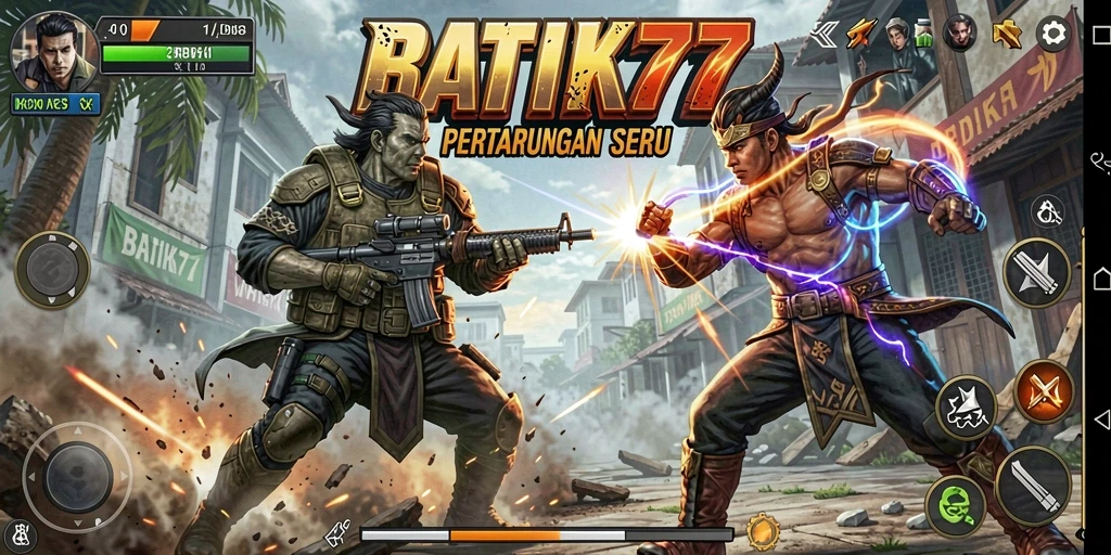 Tangkapan layar dari gameplay action yang seru di BATIK77.