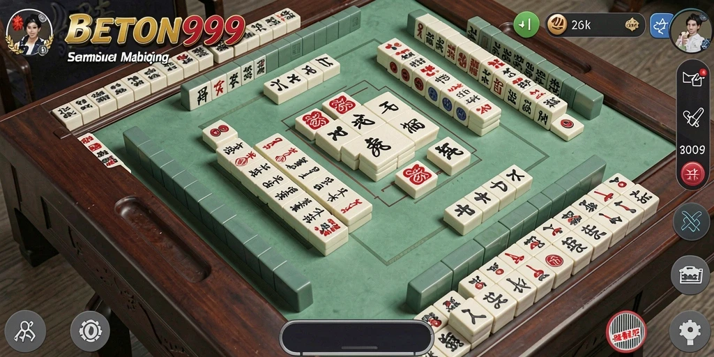 Tampilan grafis menarik dari game Mahjong BETON999.