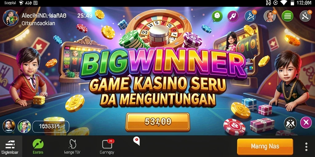 Screenshot gameplay seru BIGWINNER yang memukau.