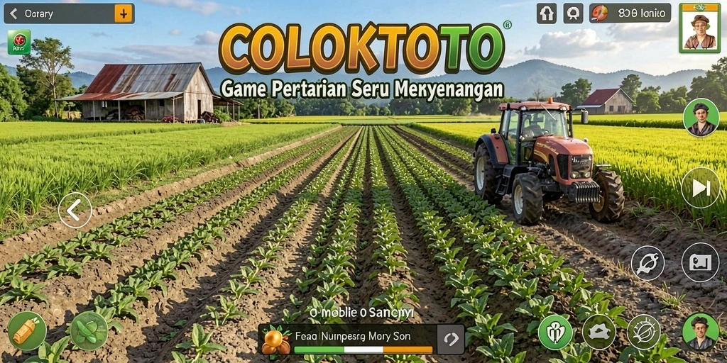 Gameplay seru COLOKTOTO yang menunjukkan pertanian yang interaktif.