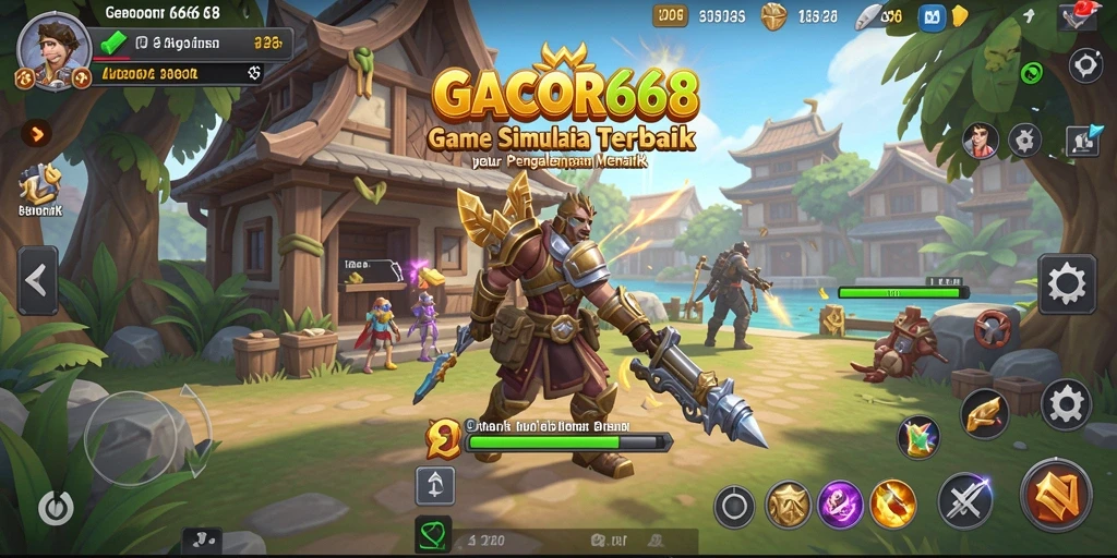 Tampilan gameplay penuh aksi dalam GACOR668 yang realistis.
