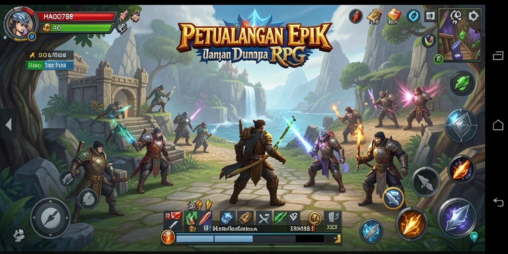Tampilan gameplay RPG yang menakjubkan dalam HAO788.