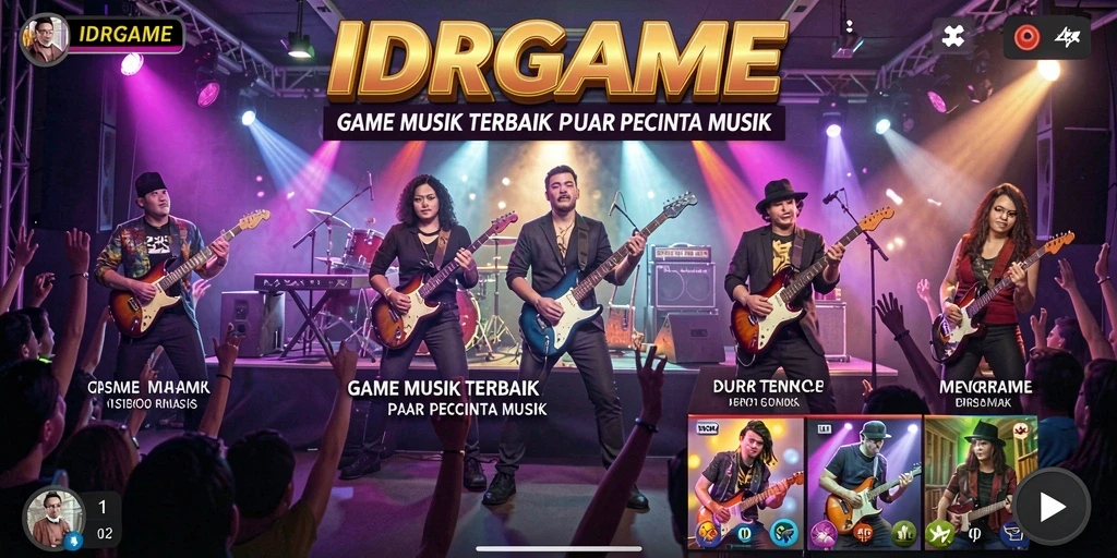 Tampilan gameplay IDRGAME dengan interaksi musik yang seru.