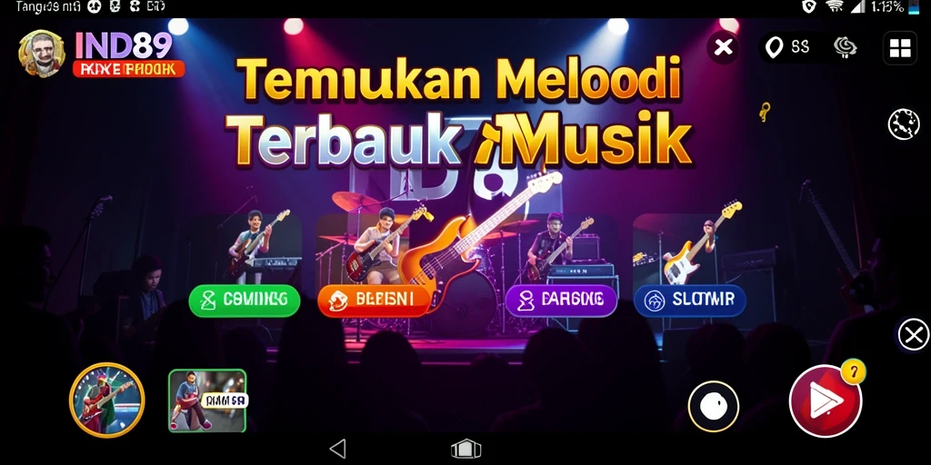Screenshot gameplay menunjukkan momen berbagi musik yang seru.