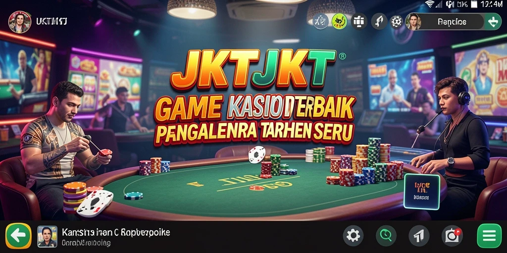 Screenshot utama JKTJKT menampilkan gameplay seru dan interaktif.