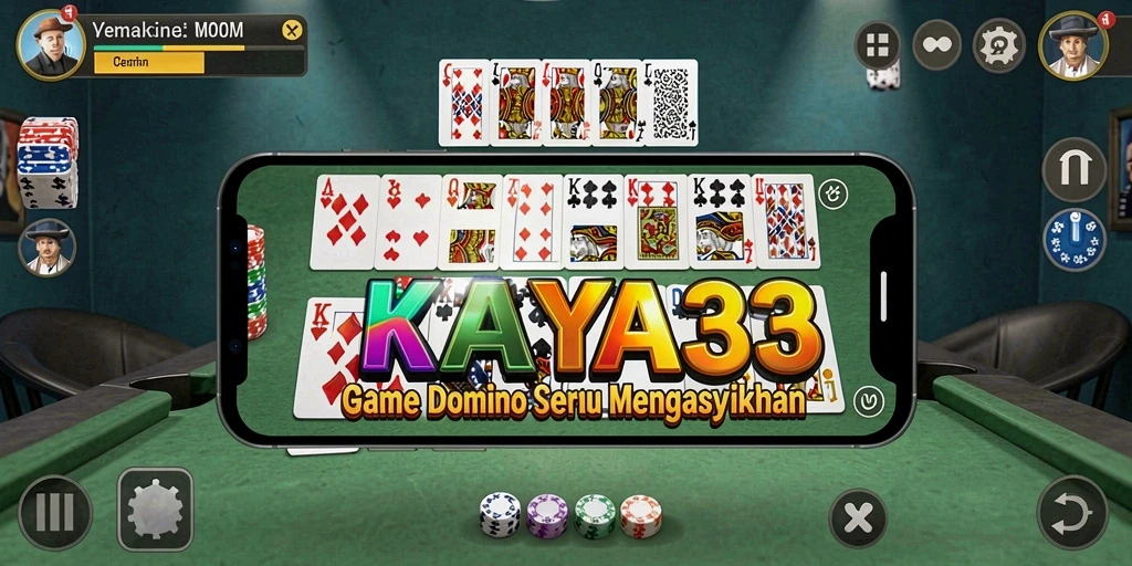 Screenshot gameplay KAYA33 yang menampilkan serunya permainan Domino.