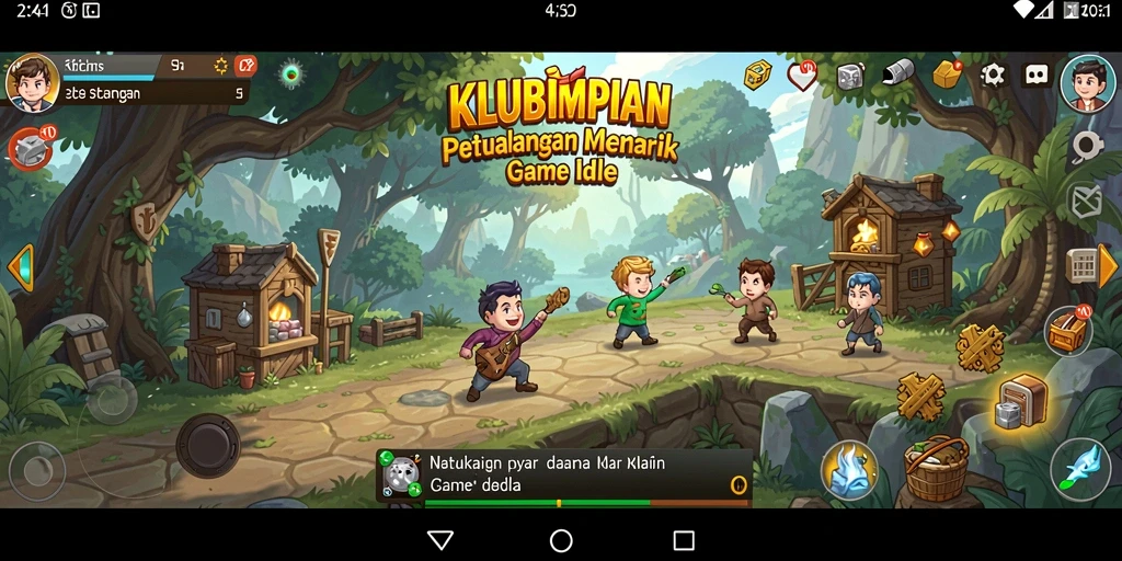 Tampilan gameplay KLUBIMPIAN yang menyenangkan dan santai.