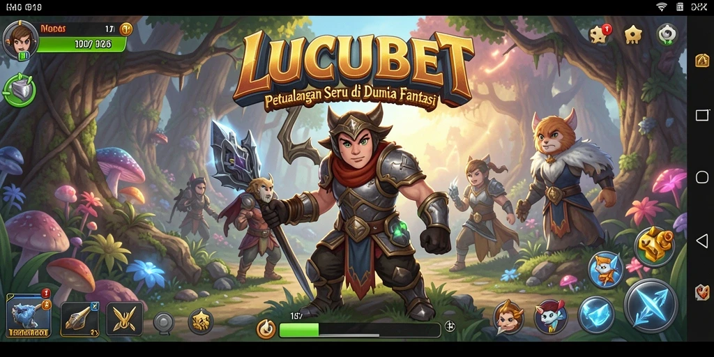 Tampilan gameplay seru di LUCUBET dengan karakter berpetualang.