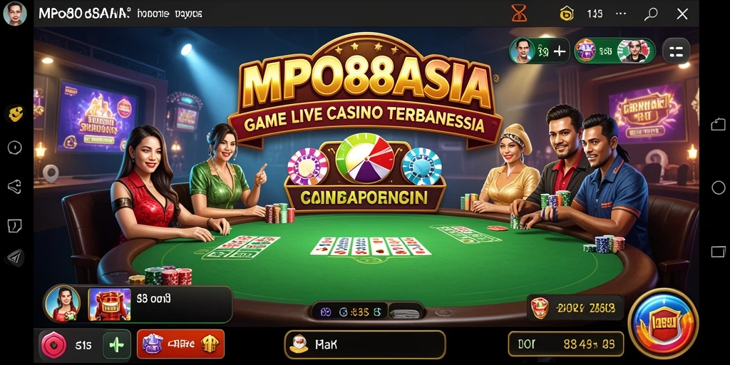 Tampilan menarik gameplay Live Casino MPO88ASIA dengan dealer profesional.
