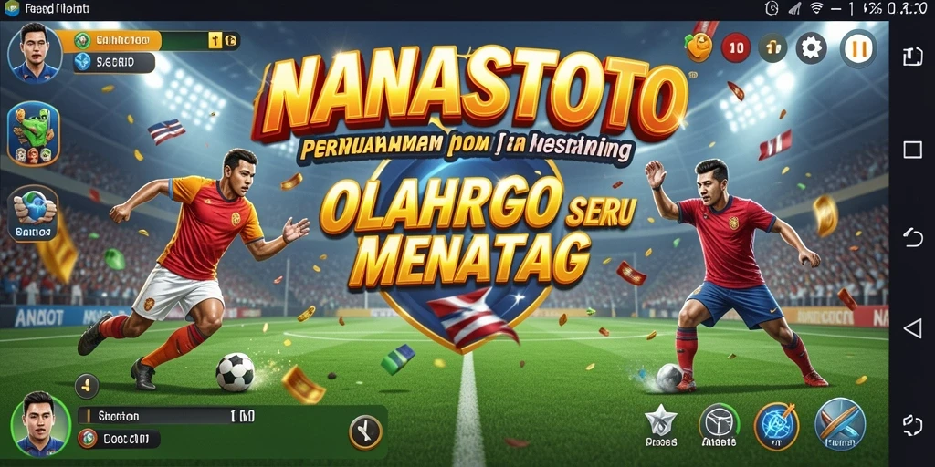 Tampilan gameplay NANASTOTO dengan aksi mendebarkan dalam olahraga.