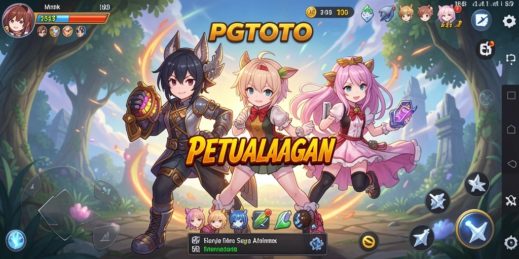 Tampilan gameplay seru dengan karakter Anime yang menarik.