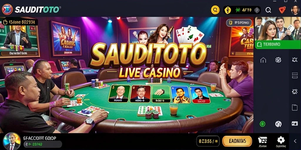 Tampilan gameplay Live Casino yang mendebarkan di SAUDITOTO.