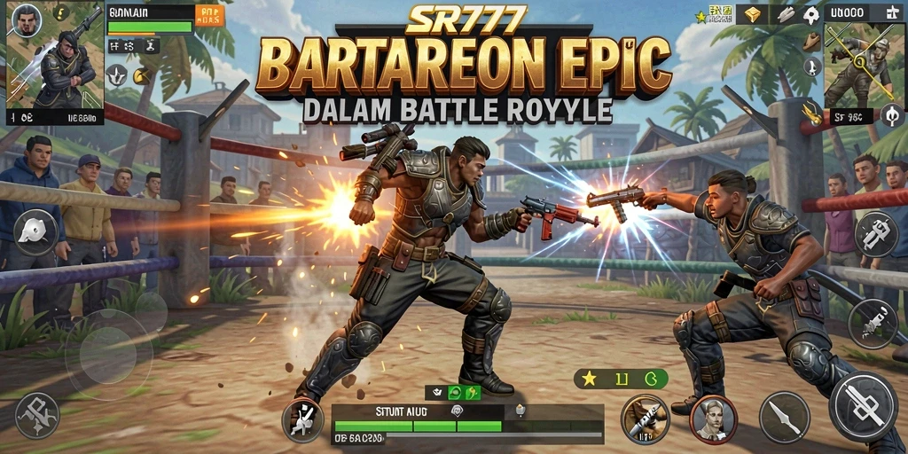 Tangkapan layar permainan SR777 menampilkan aksi Battle Royale mendebarkan.